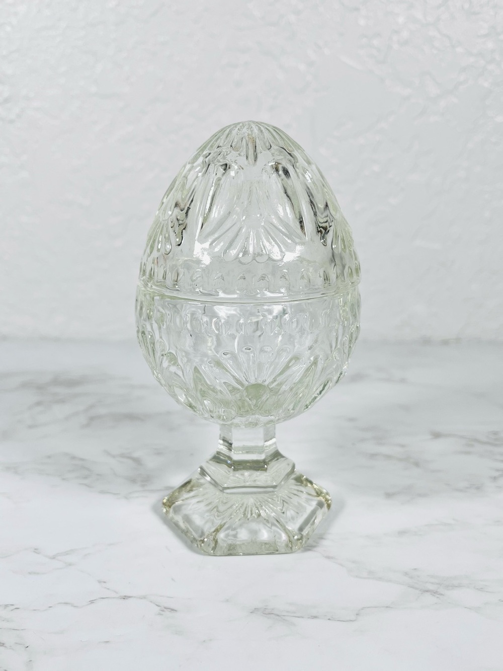 Vintage Avon Pressed Glass Egg